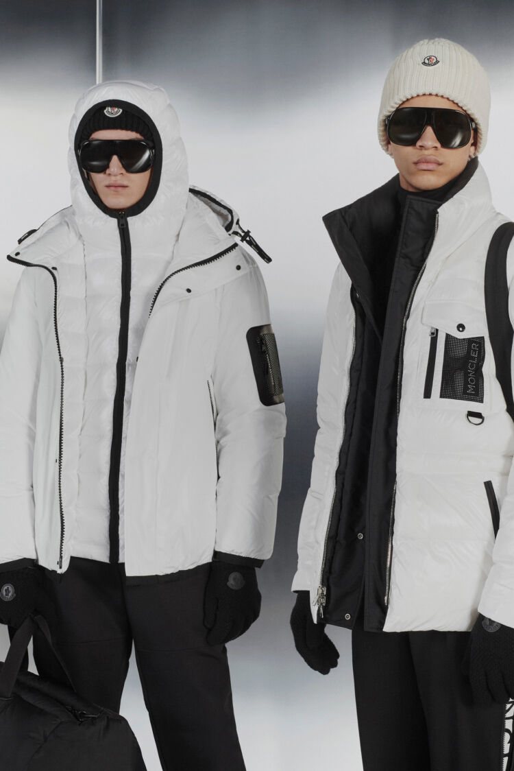 wearing two down jackets