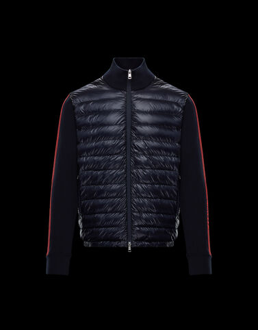 Moncler 래커 나일론 패딩 니트웨어 Night Blue