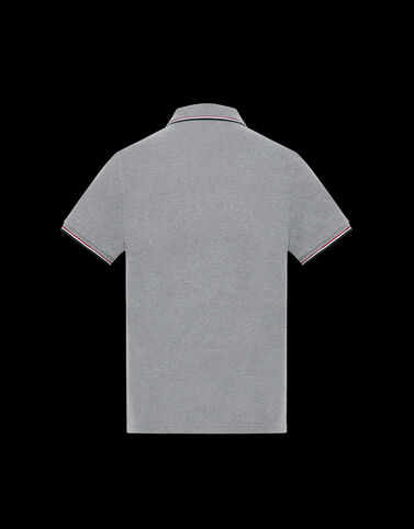 Moncler 3컬러 엣지 폴로 셔츠 Light Gray Melange