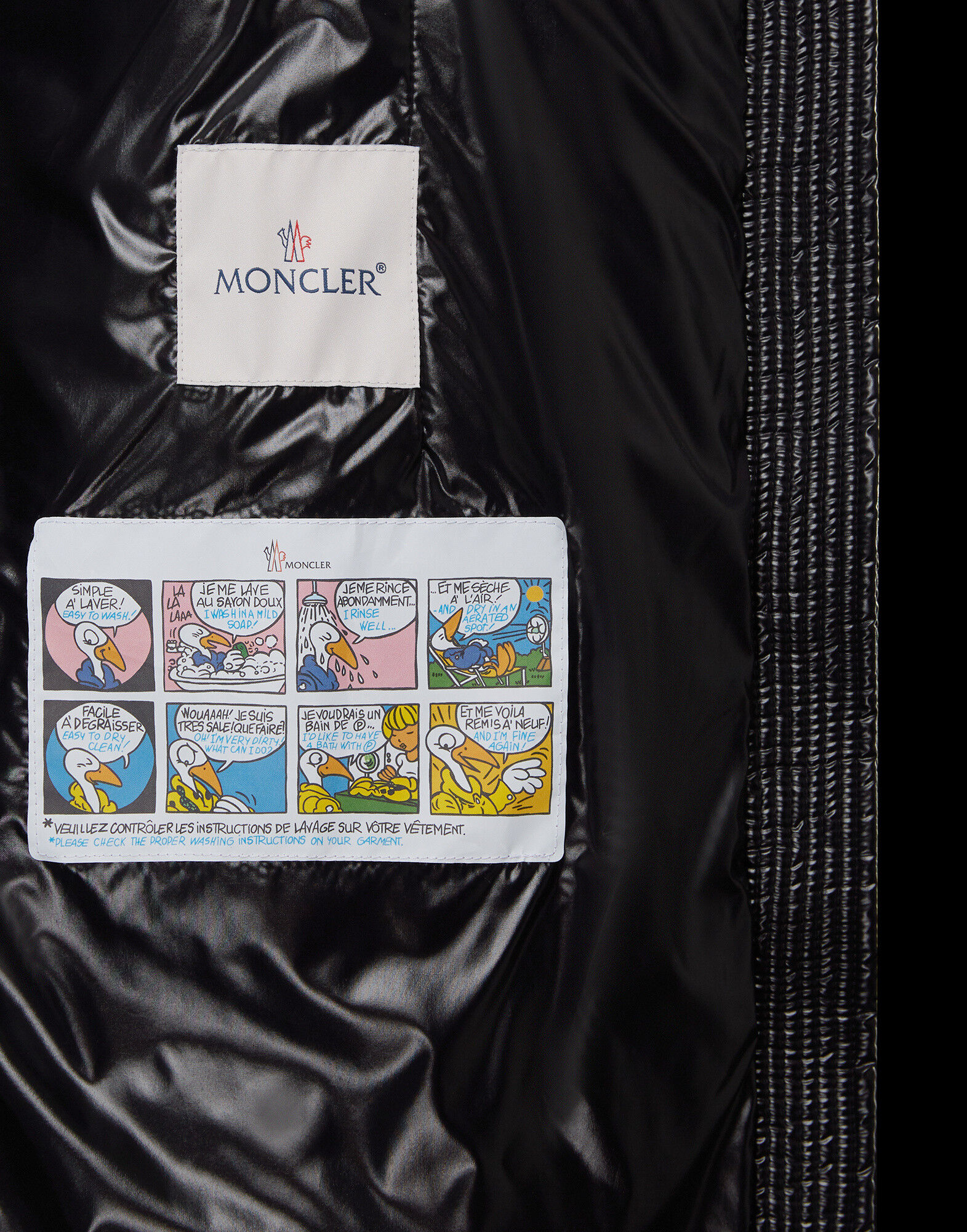 moncler down jacket washing instructions