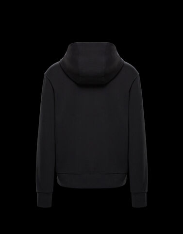 Moncler 실리콘 로고 후드 블랙