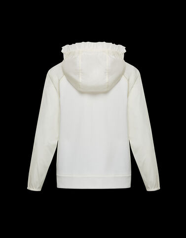 Moncler 러플 후드 스웻셔츠 Off White