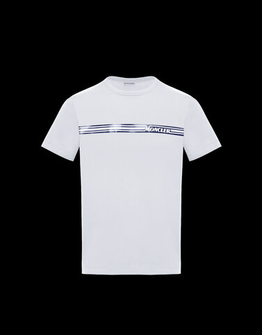 Moncler 레터링 티셔츠 Optical White