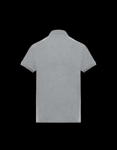 Moncler 초경량 피케 폴로 셔츠 Light Gray Melange