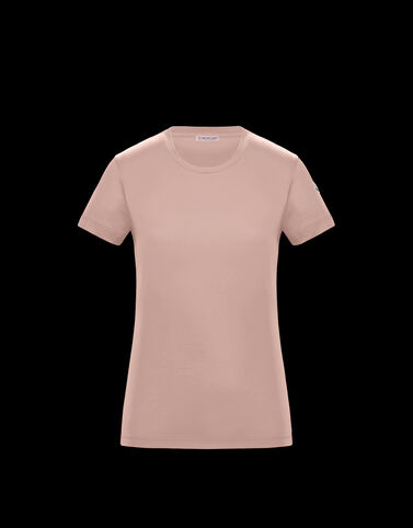 Moncler T-shirt with Moncler logo Light Pink