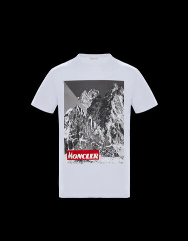 Moncler 프린트 티셔츠 옵티컬 화이트