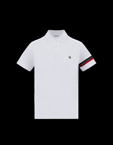 Moncler 반사 가공 디테일 폴로 셔츠 Optical White