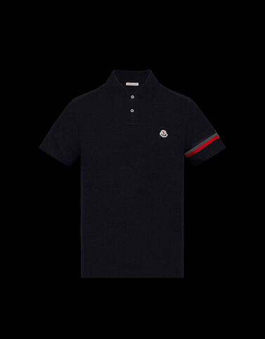 Moncler 반사 가공 디테일 폴로 셔츠 Night Blue