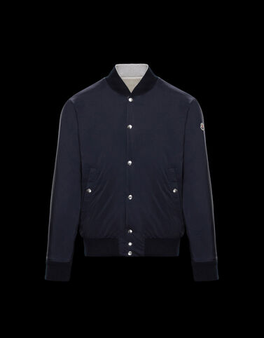 Moncler 코튼 리버시블 보머 재킷 Light Gray Melange