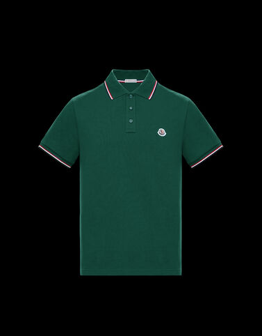 Moncler 3컬러 엣지 폴로 셔츠 정글 그린