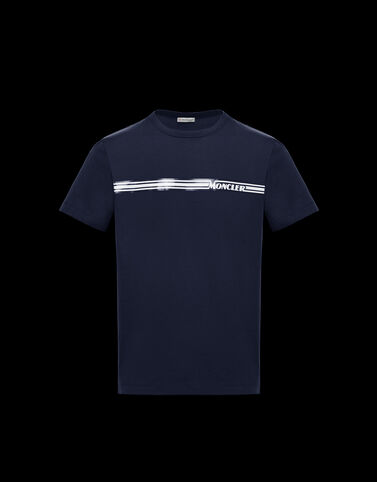Moncler 레터링 티셔츠 Night Blue