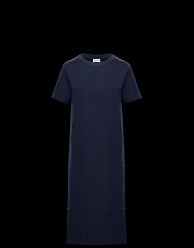 Moncler 버튼 장식 드레스 Night Blue