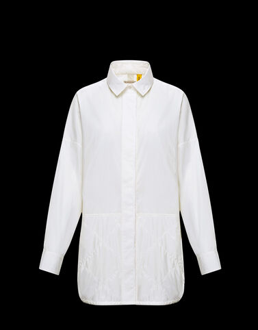 Moncler 나일론 인서트 셔츠 아이보리 화이트