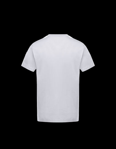 Moncler 레터링 프린트 티셔츠 Optical White