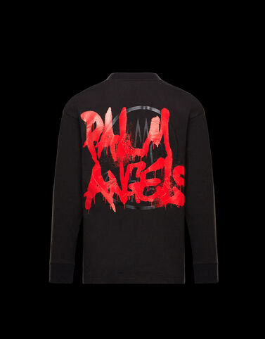 Moncler 백 로고 티셔츠 블랙