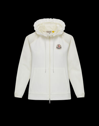 Moncler 러플 후드 스웻셔츠 Off White