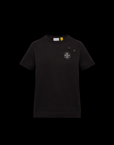 Moncler T-shirt logo badge Black