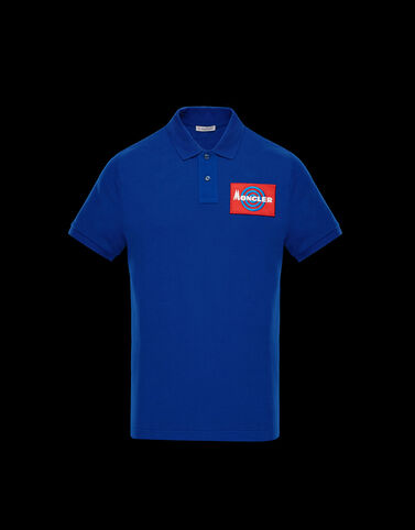 Moncler 패치 폴로 셔츠 로열 블루