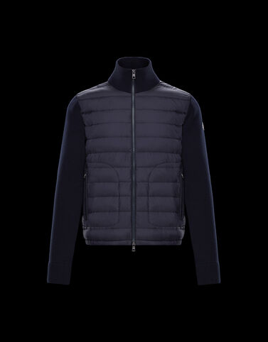 Moncler 하이넥&nbsp;패딩&nbsp;카디건 Night Blue