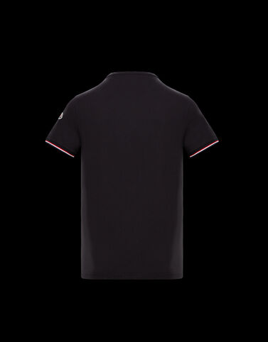 Moncler 브이넥 티셔츠 블랙