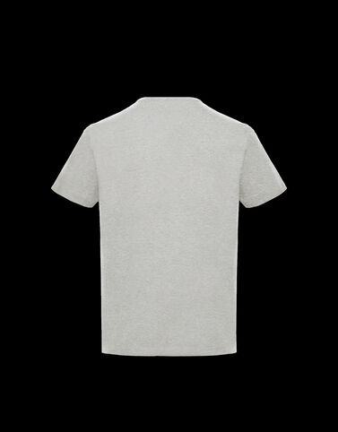 Moncler 형광 레터링 티셔츠 Light Gray Melange