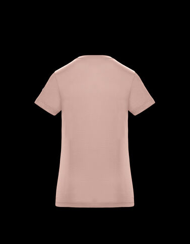 Moncler T-shirt with Moncler logo Light Pink