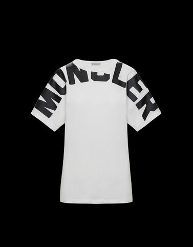 Moncler Moncler 프린트 티셔츠 Silk White