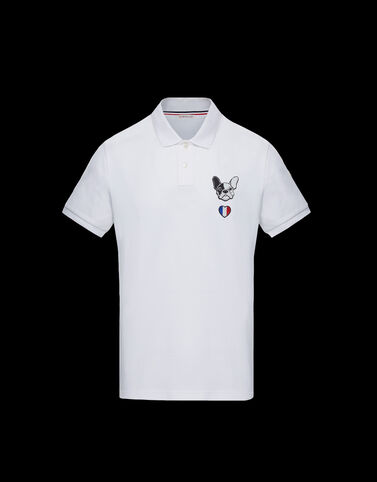 Moncler 패치 폴로 셔츠 옵티컬 화이트