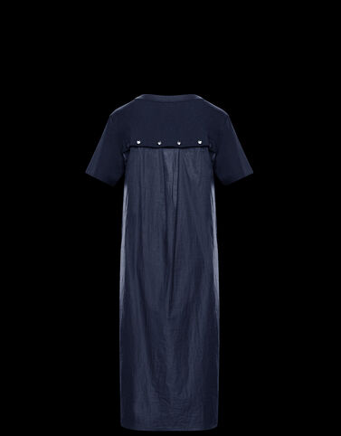Moncler 버튼 장식 드레스 Night Blue