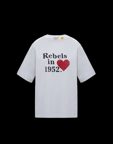 Moncler "Rebels in 1952" 그래픽 티셔츠 Optical White
