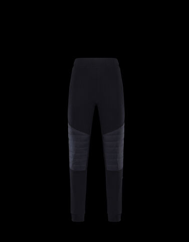 Moncler 니트 나일론 팬츠 블랙