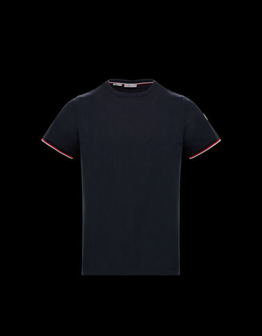 Moncler 크루넥 코튼 티셔츠 Night Blue