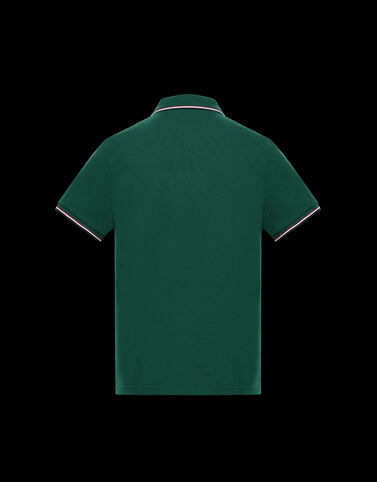 Moncler 3컬러 엣지 폴로 셔츠 정글 그린