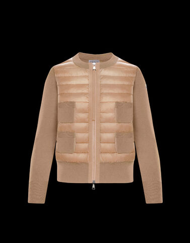 Moncler 크루넥 패딩 카디건 블러시 핑크