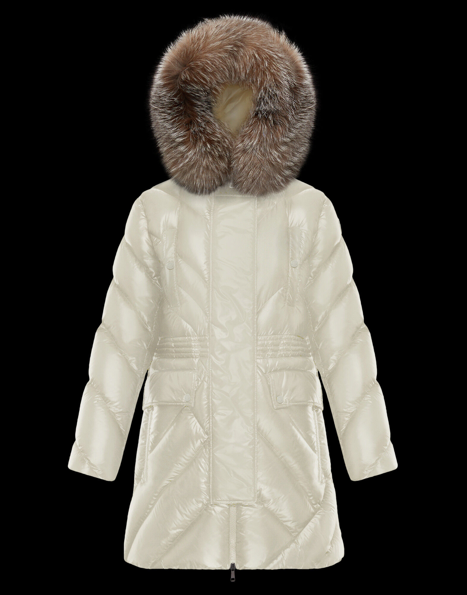 moncler long coat with fur hood