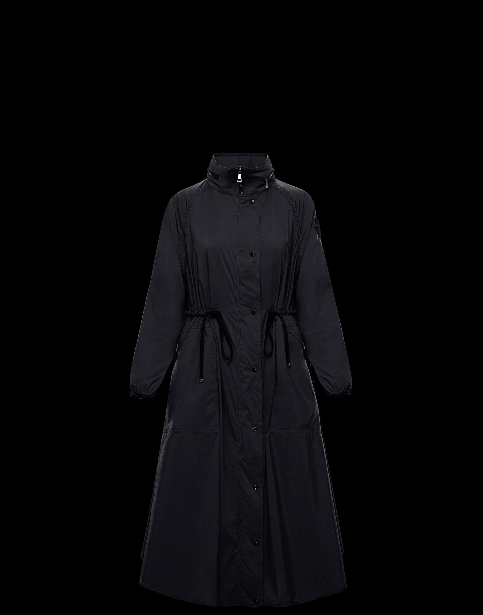 moncler black raincoat
