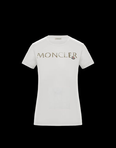 Moncler Moncler 프린트 티셔츠 Silk White