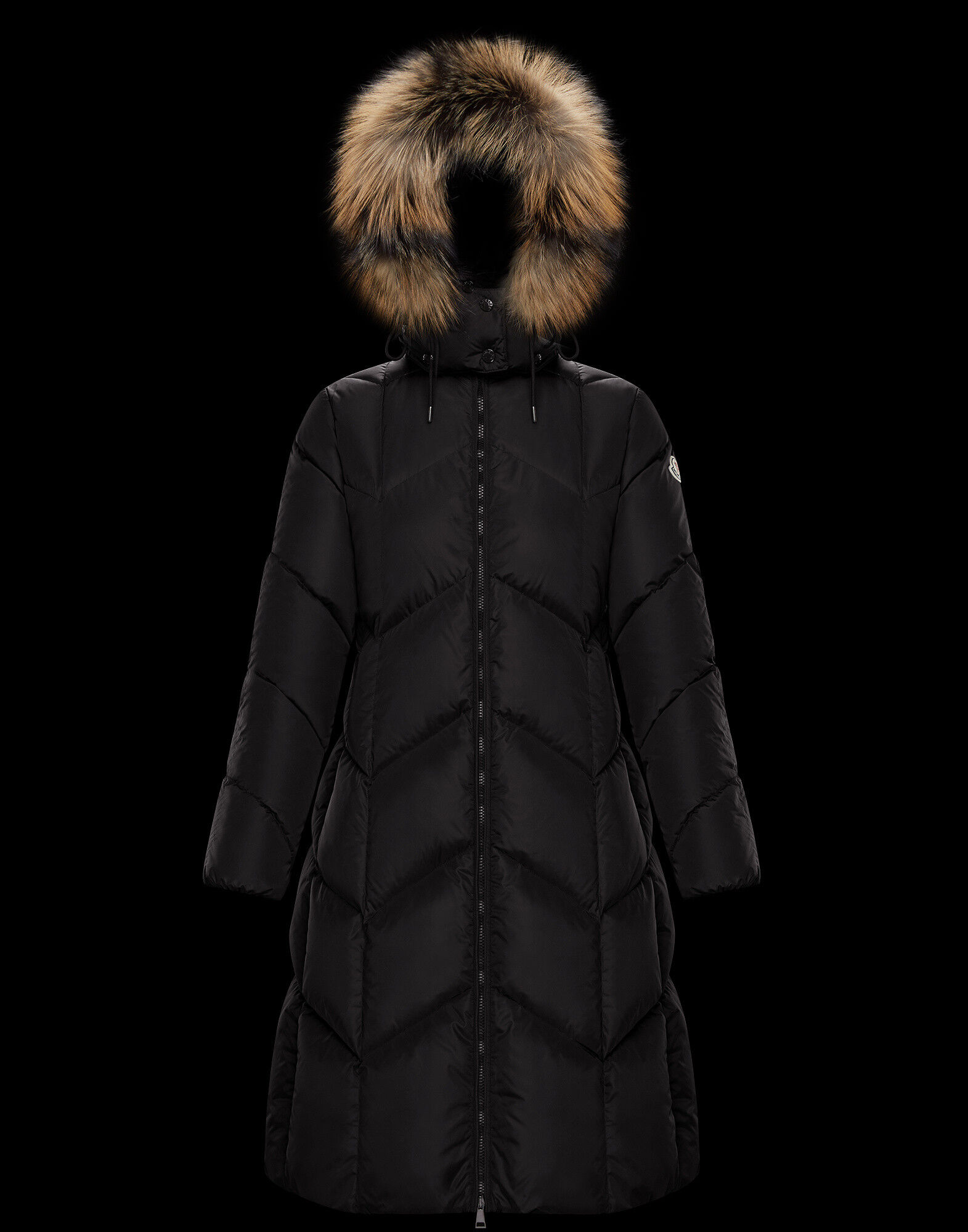 all black moncler coat