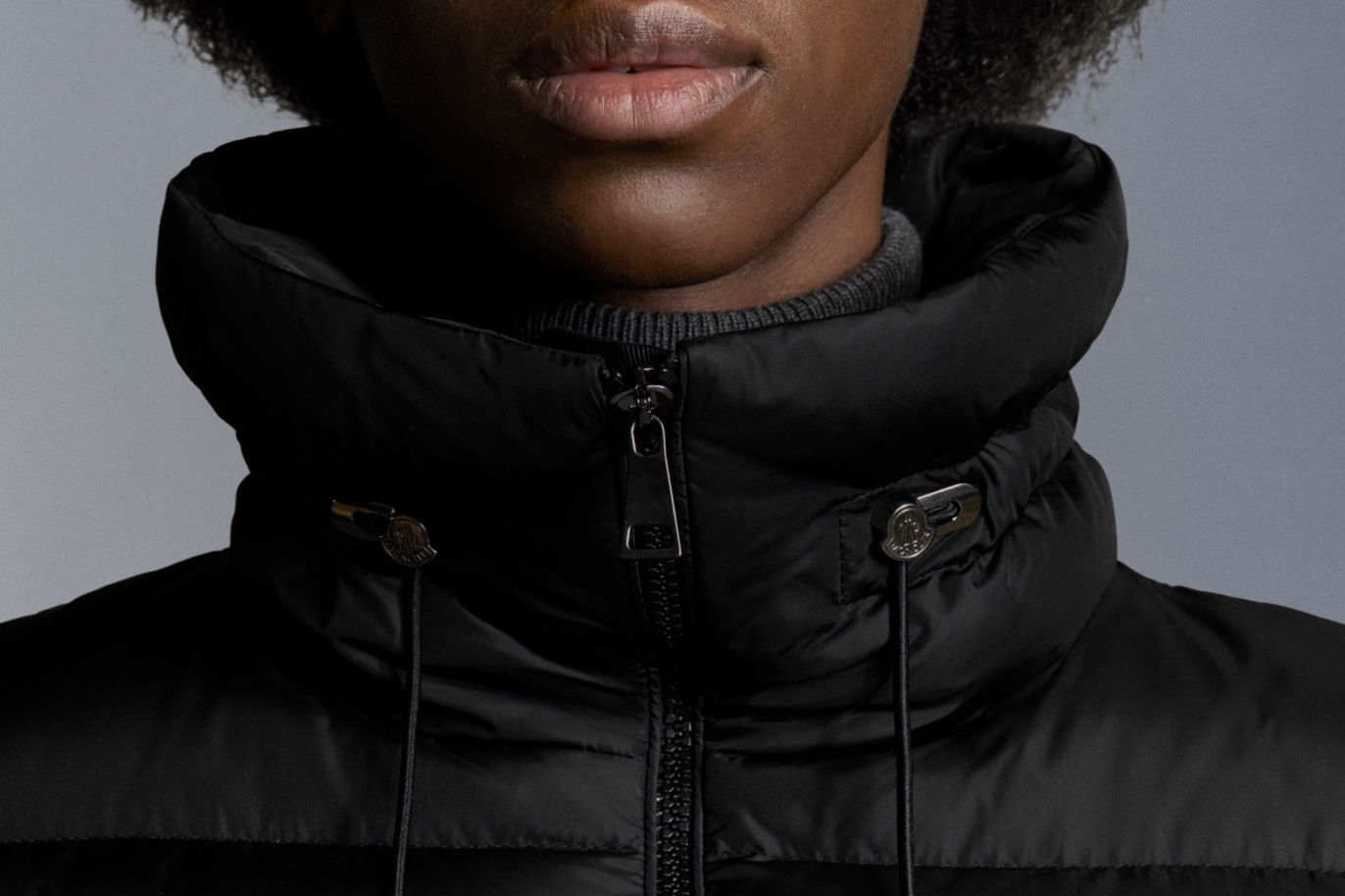moncler black face coat