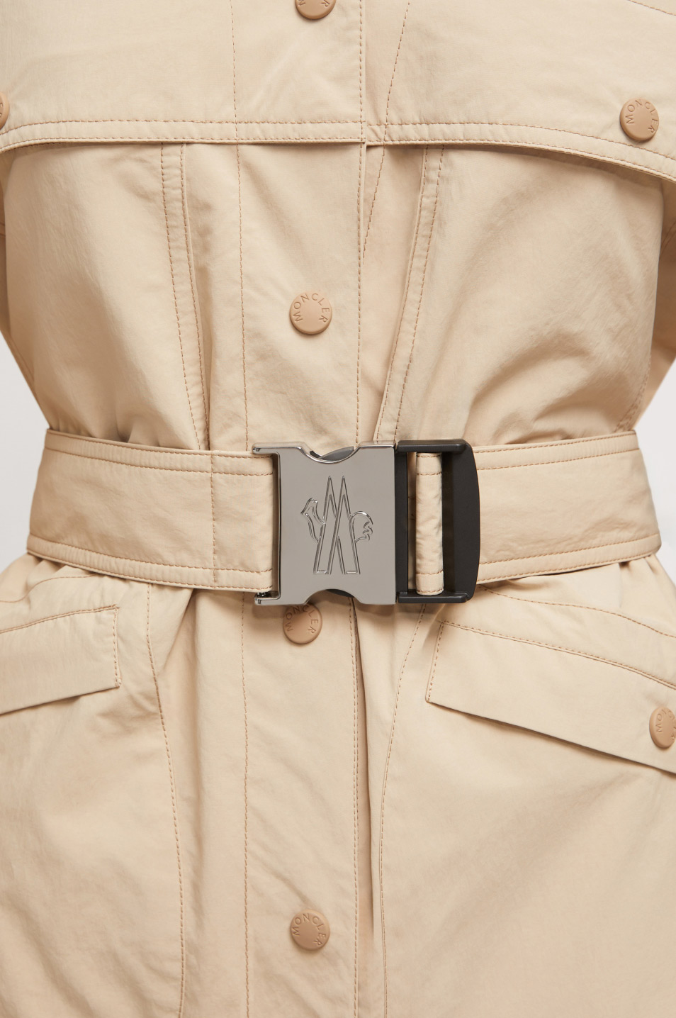 Moncler Beige Shell Jacket YKK AquaGuard