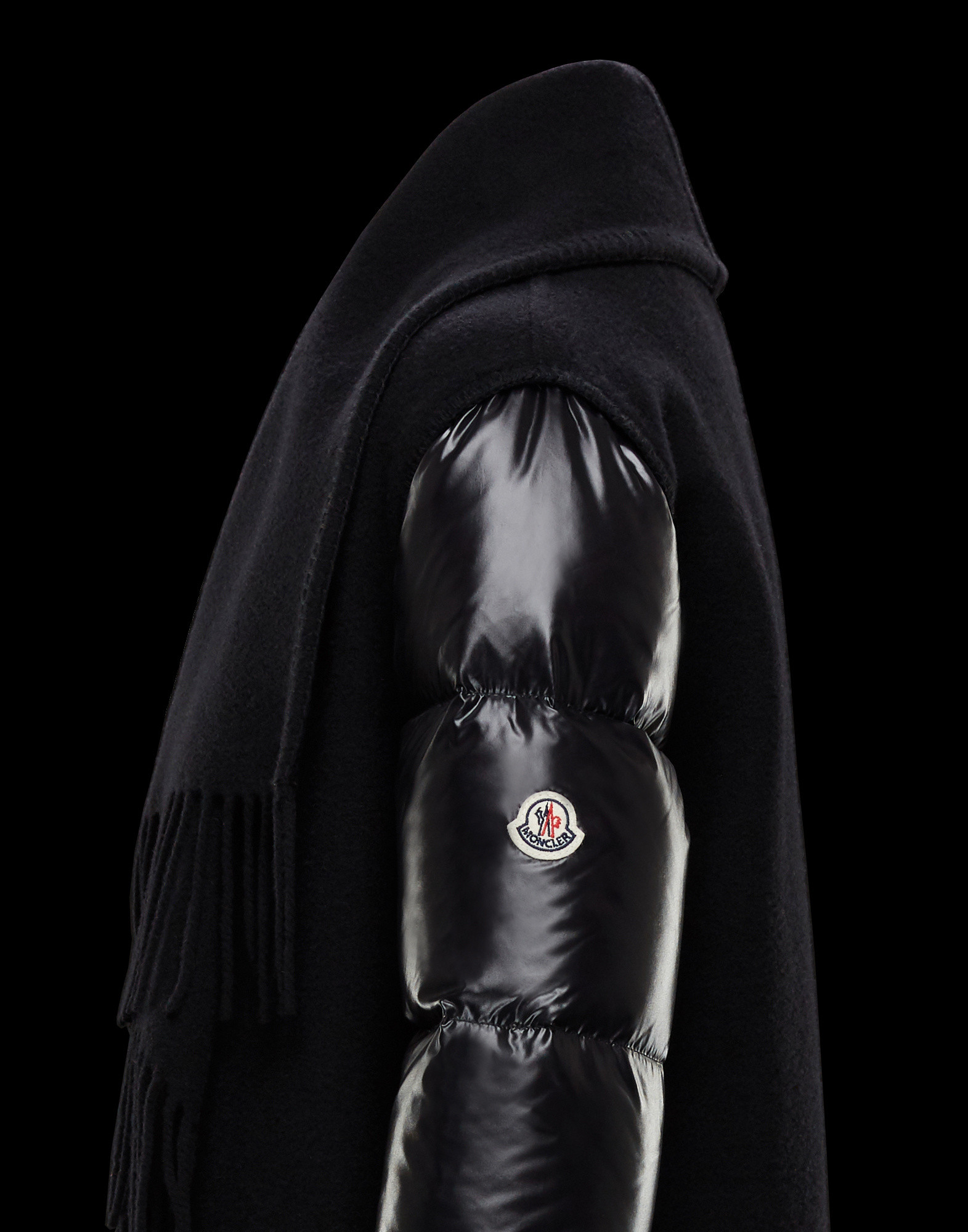 Cape nylon laqué sleeves Cape for Women Moncler US