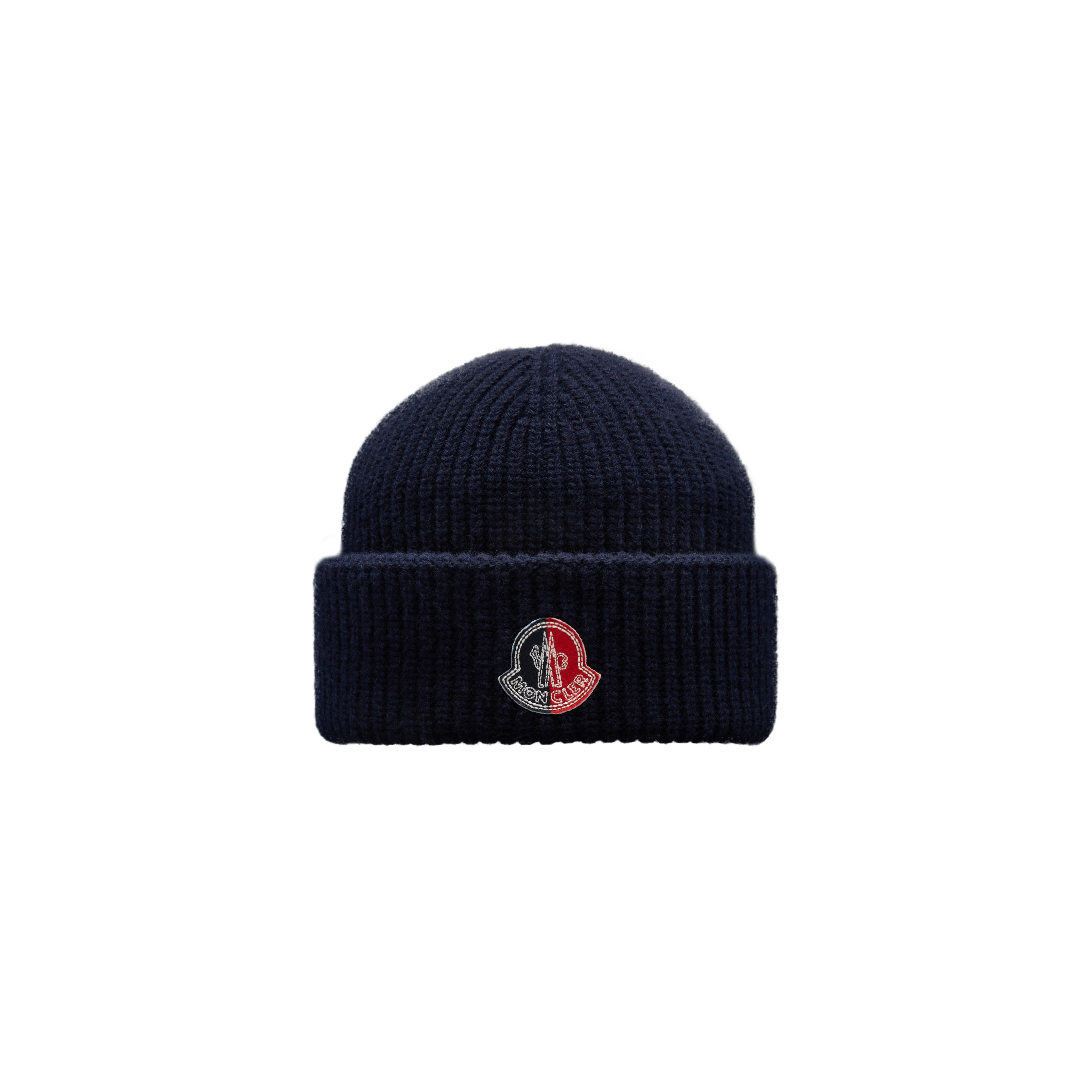 Moncler Wool Beanie Blue Size One Size