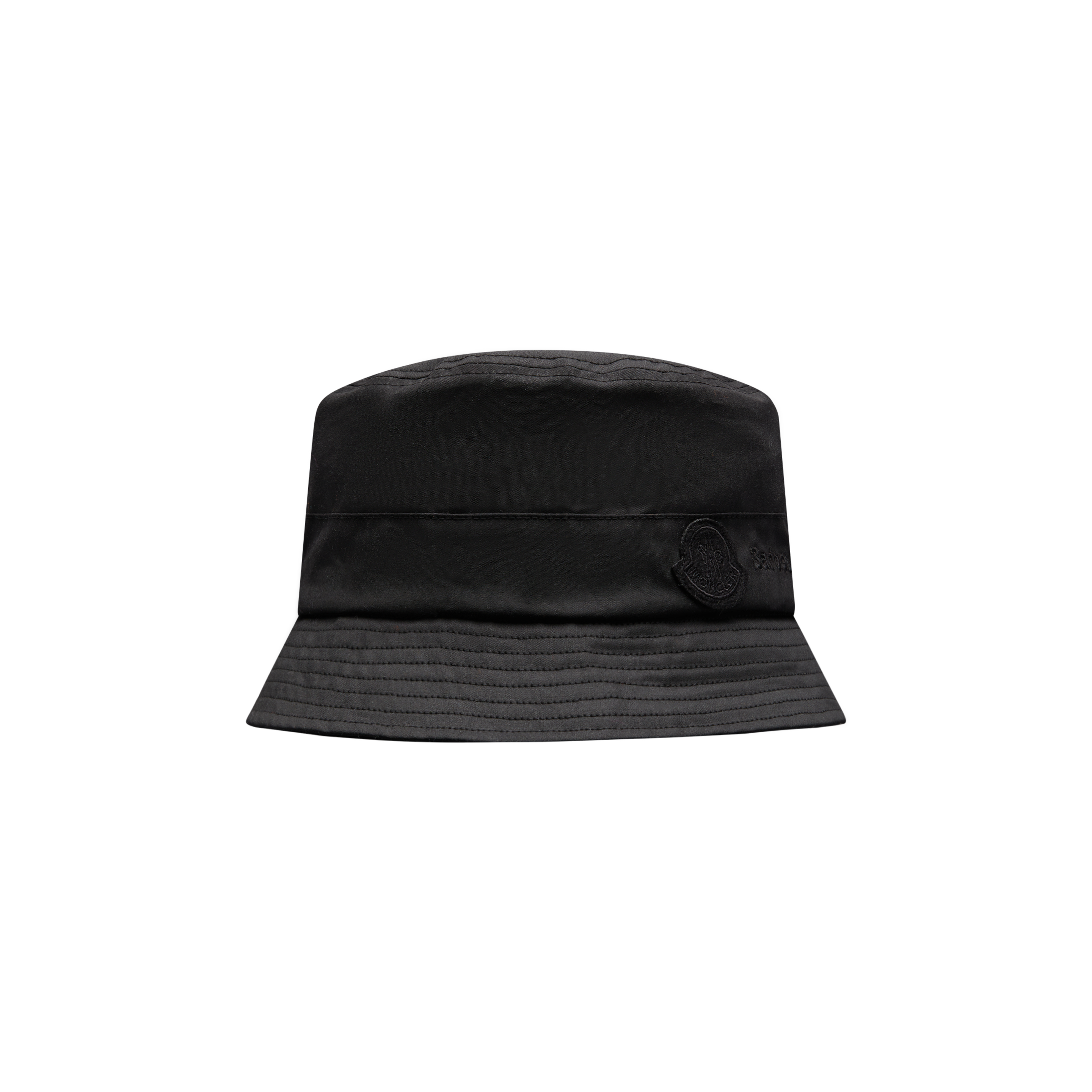 Moncler Waxed Cotton Bucket Hat Black Size L