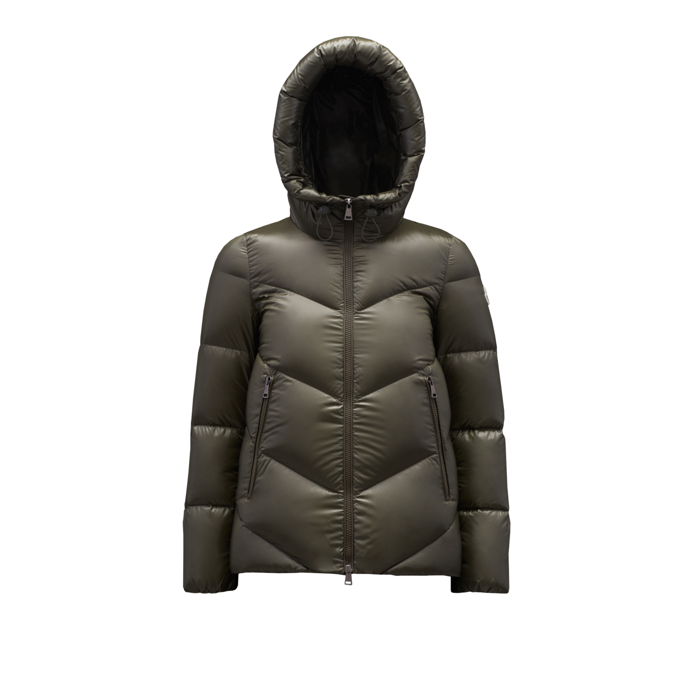 Moncler Chambon Short Down Jacket In Green