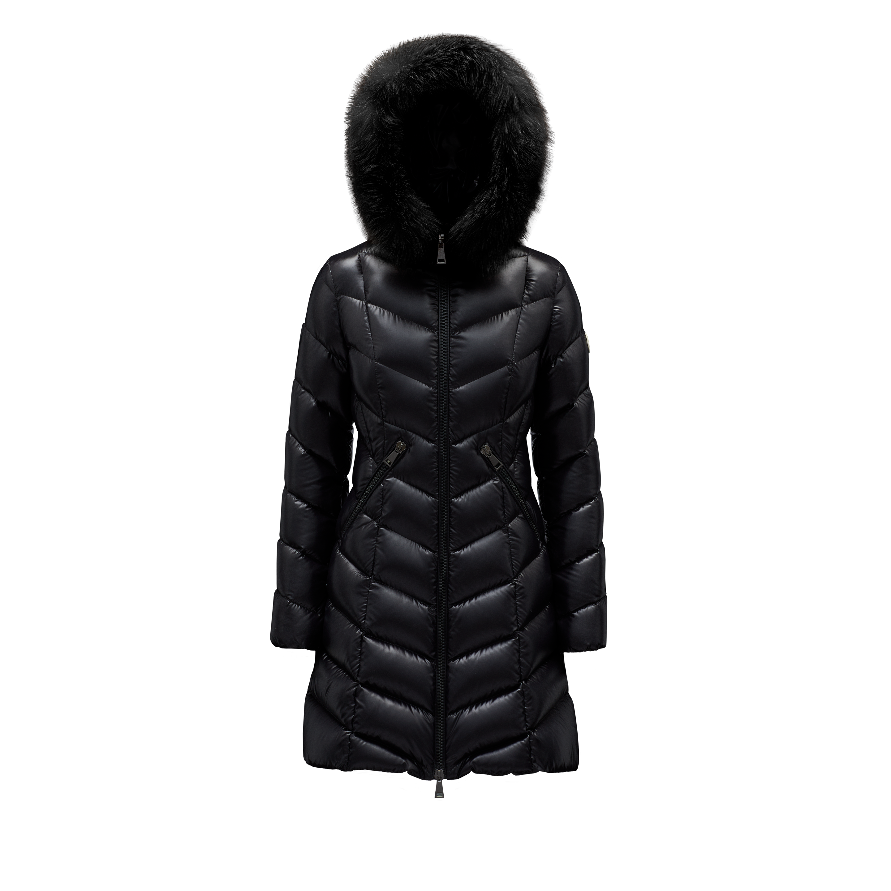 Moncler Fulmarre Long Down Jacket Black Size 2