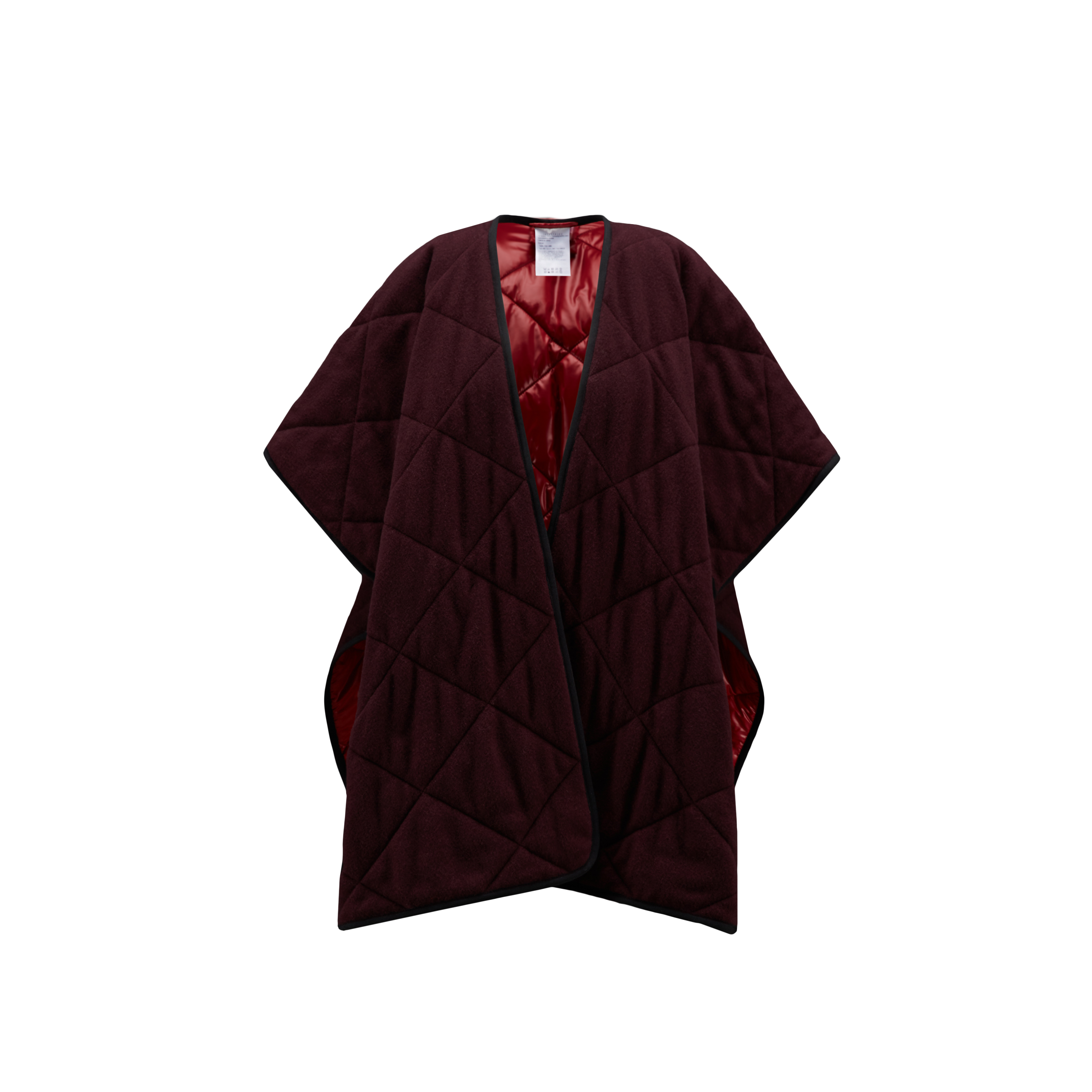 Moncler Collection Wool Cape Red Size One Size