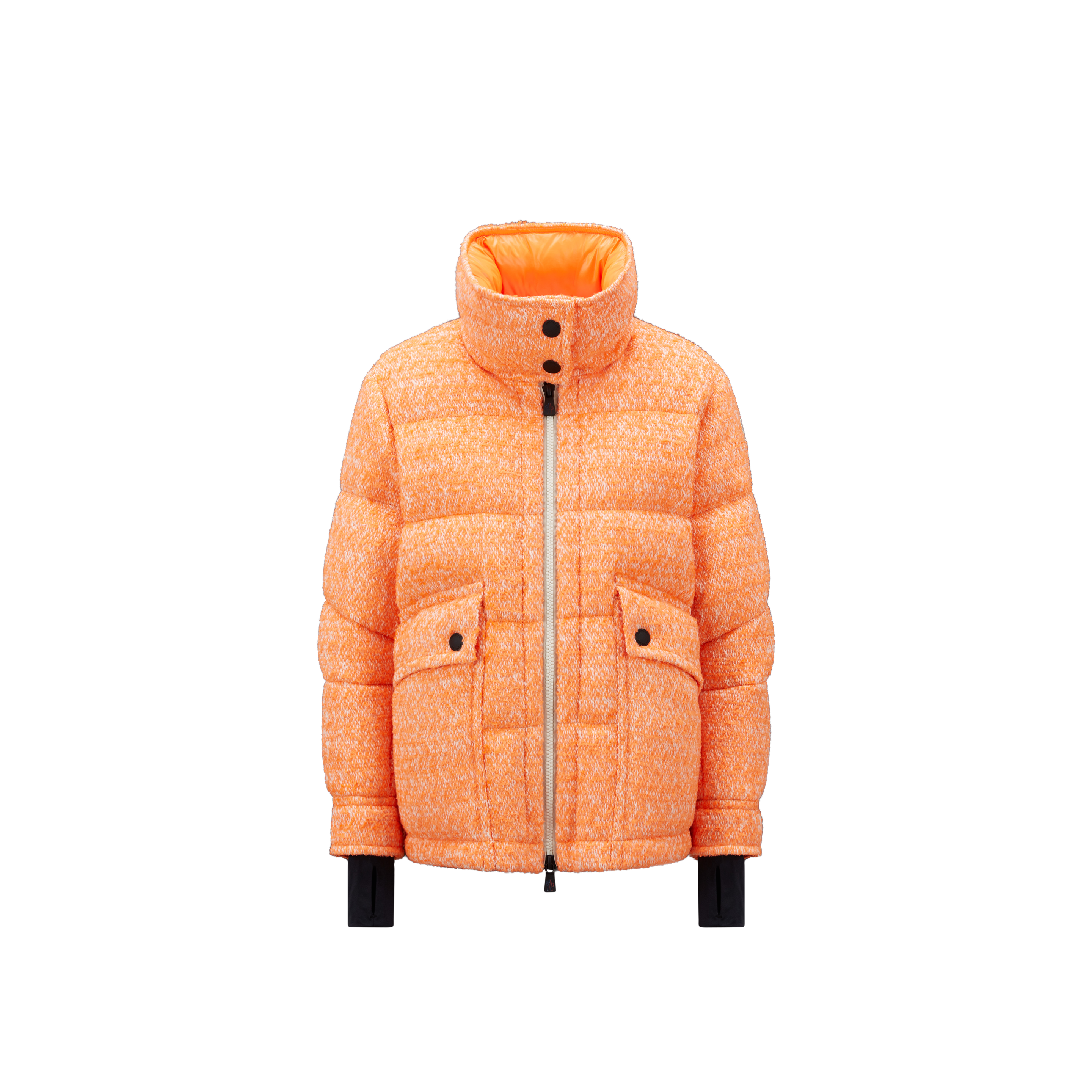 Moncler Anteines Tweed Down Jacket In Multicolour