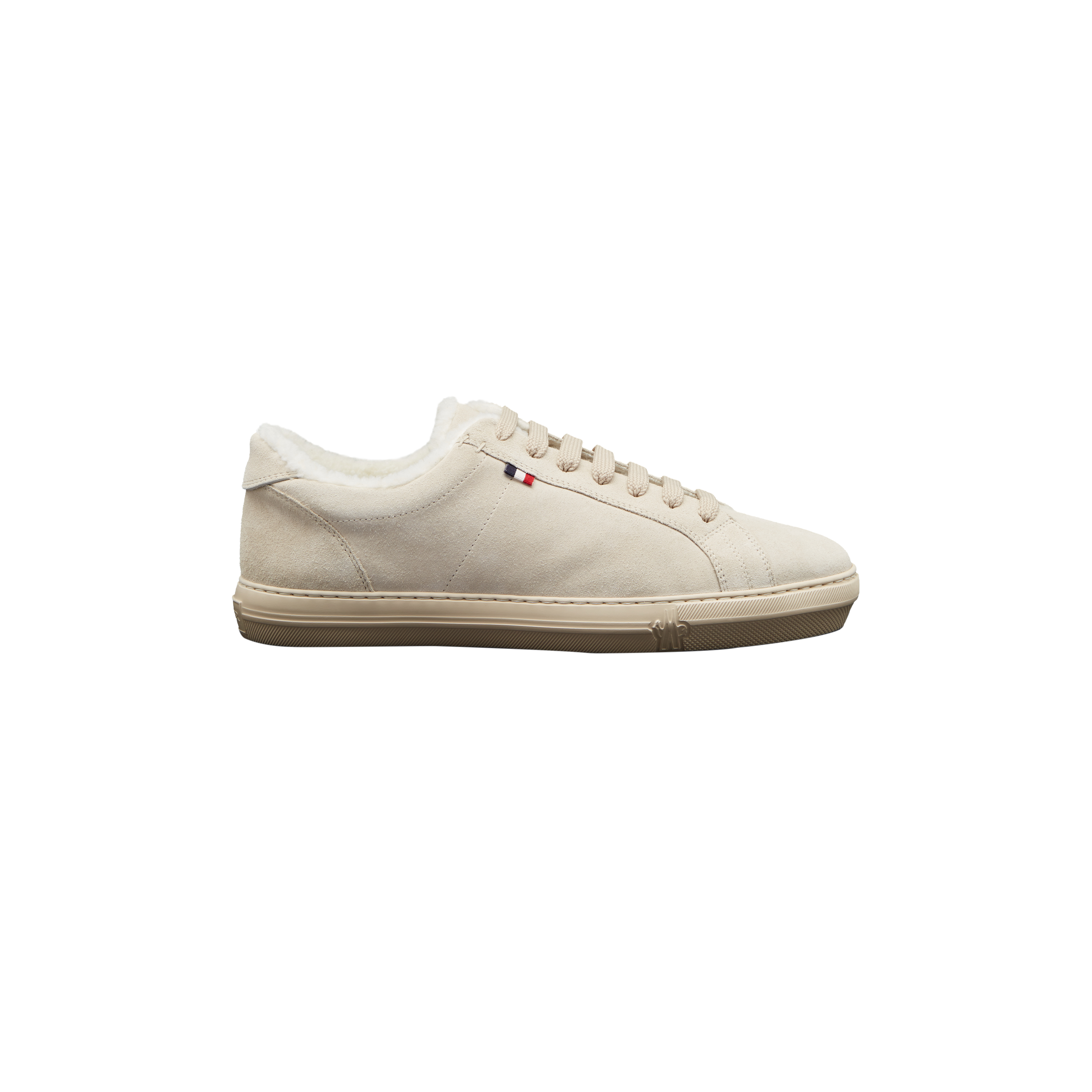 Moncler New Monaco Low Top Trainers In Beige