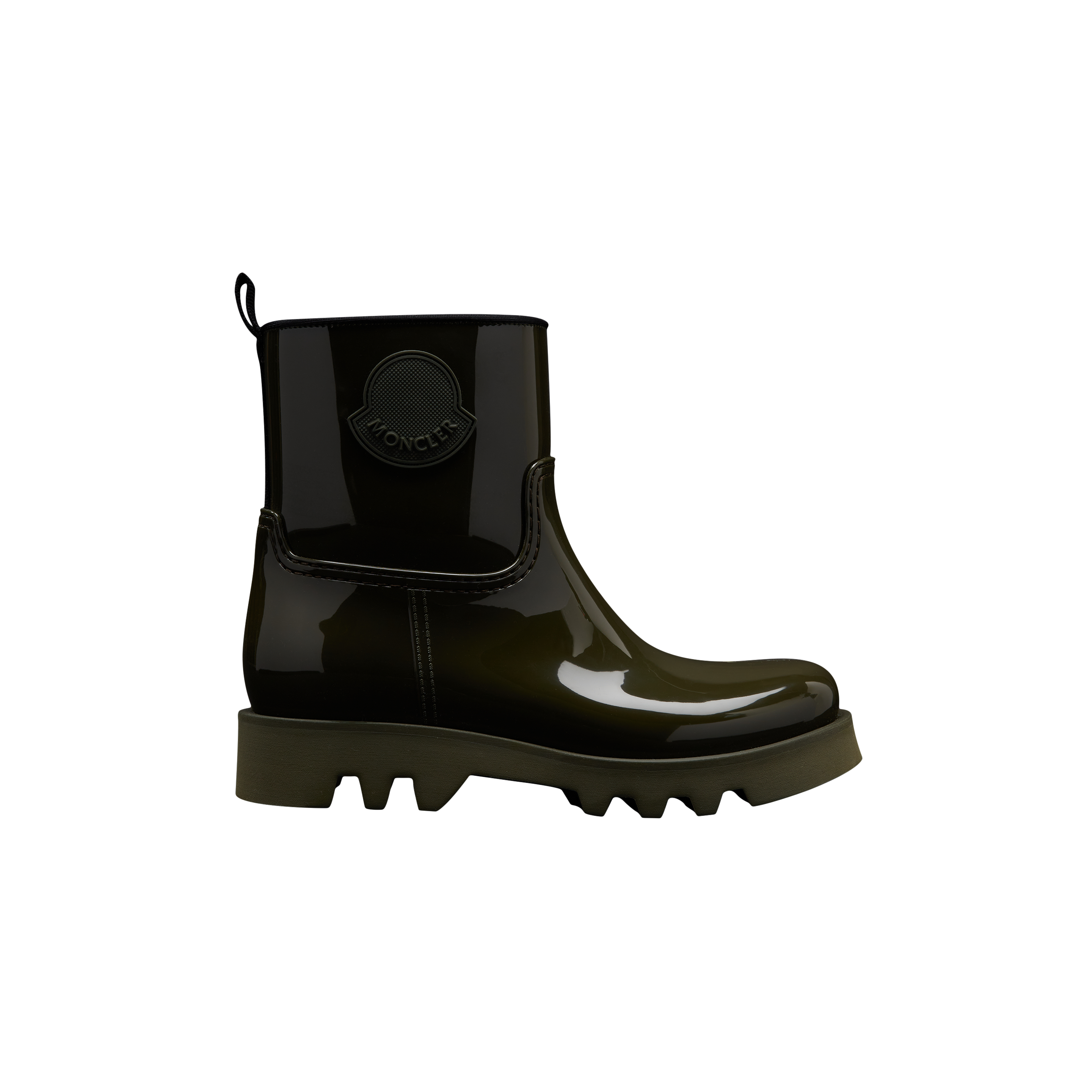 Shop Moncler Ginette Rain Boots Green