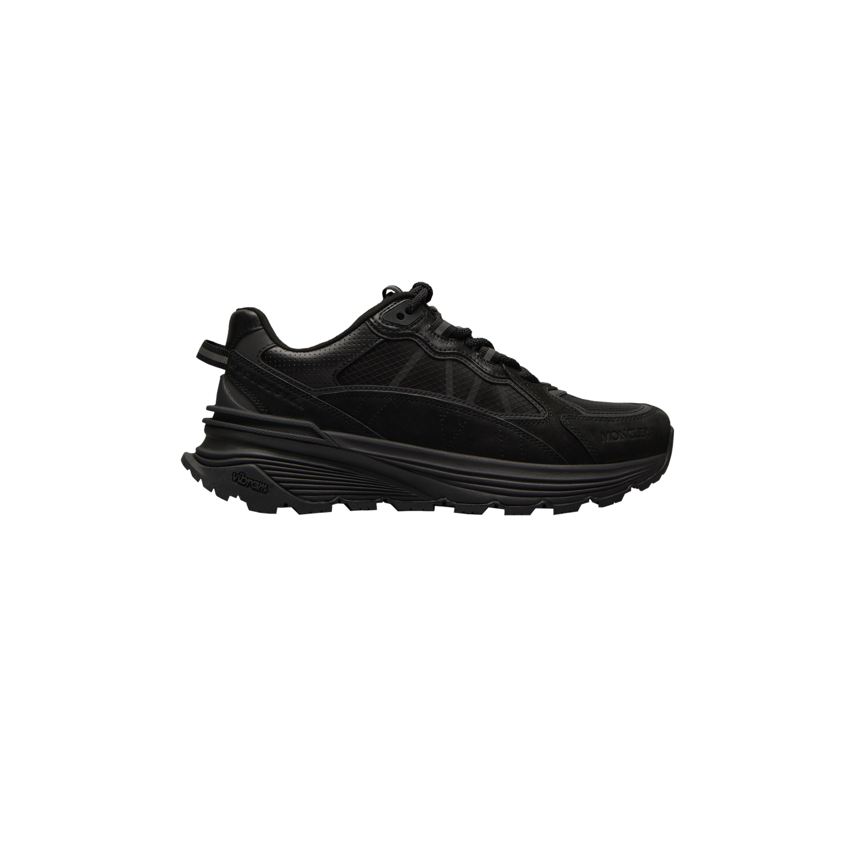 Moncler Lite Runner Low Top Trainers Black Size 38